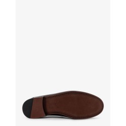 Leather loafers with metal FF logo