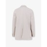 Double-breasted lyocell and linen blazer
