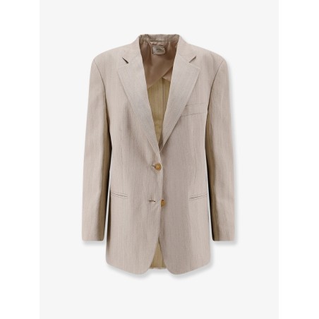 Viscose and linen blazer