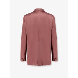 Single-breasted satin blazer