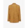 Double-breasted lyocell and linen blazer