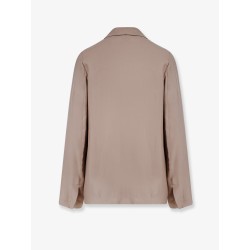 Double-breasted silk blazer