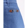 Cotton shorts with frontal iconic Horsebits