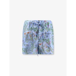 Printed silk shorts
