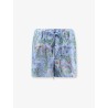 Printed silk shorts