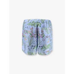 Printed silk shorts
