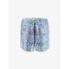 Printed silk shorts