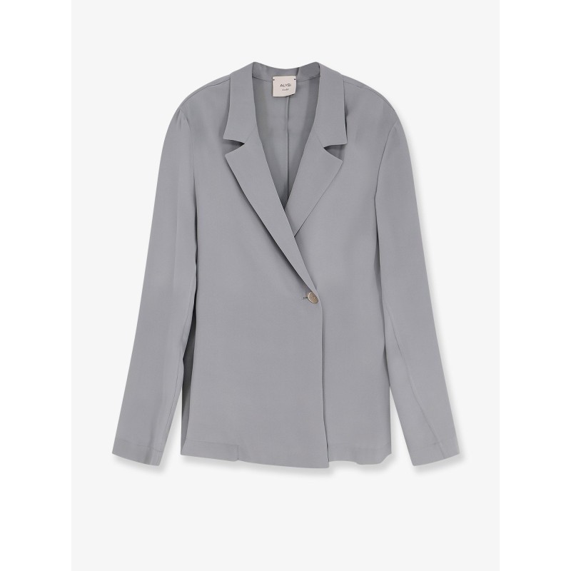 Loose silk blazer