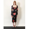 Viscose dress with iconic print