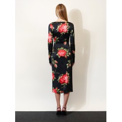 Viscose dress with iconic print