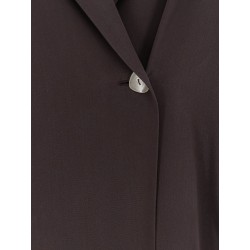 Loose silk blazer