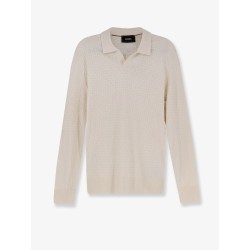 Silk sweater with processing all-over