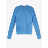 Cotton sweater with braided processing