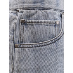 Light-washed denim bermuda shorts