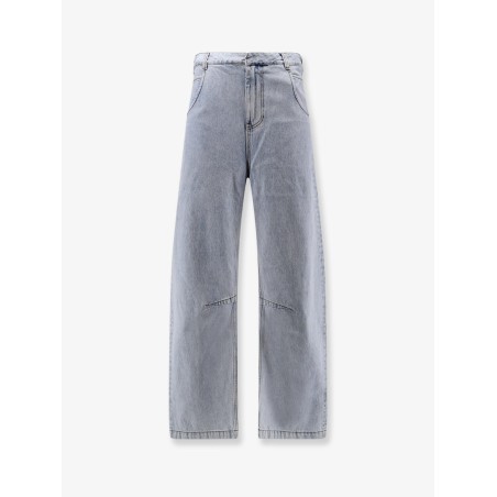 Gem cotton jeans with back leather logo patch