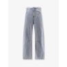 Gem cotton jeans with back leather logo patch