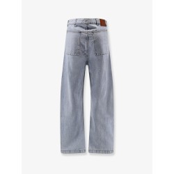 Gem cotton jeans with back leather logo patch
