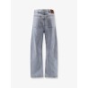 Gem cotton jeans with back leather logo patch