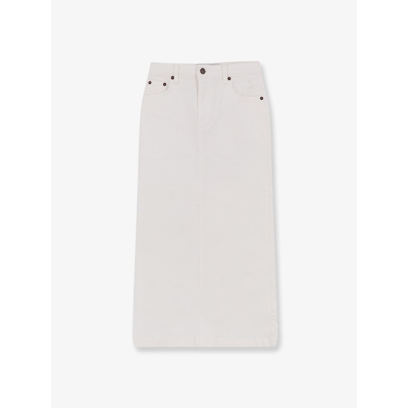 Cotton skirt with rippings detail