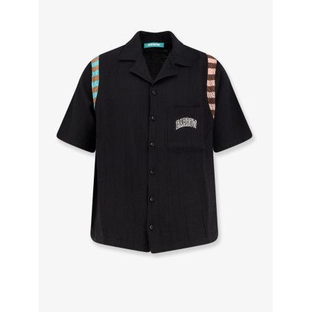 Viscose blend shirt with forntal logo print