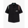 Viscose blend shirt with forntal logo print