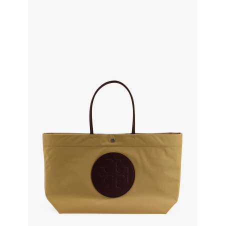 Ella Twist nylon shoulder bag with maxi logo patch on the front