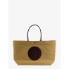 Ella Twist nylon shoulder bag with maxi logo patch on the front