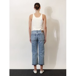 Cotton jeans with flared bottom