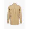 Linen shirt with logo embroidery