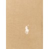 Linen shirt with logo embroidery