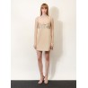 Shyla satin dress with rhinestones detail