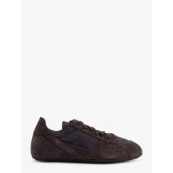 Minimal nylon and suede sneakers