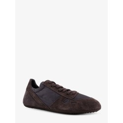Minimal nylon and suede sneakers