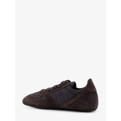 Minimal nylon and suede sneakers