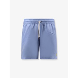 Nylon swim trunks with embroidered logo