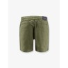 Linen bermuda shorts with embroidered logo