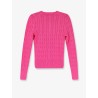Cotton cardigan with contrasting logo
