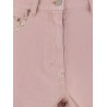 Denim shorts with frayed edges