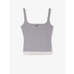 Ribbed cotton tank top