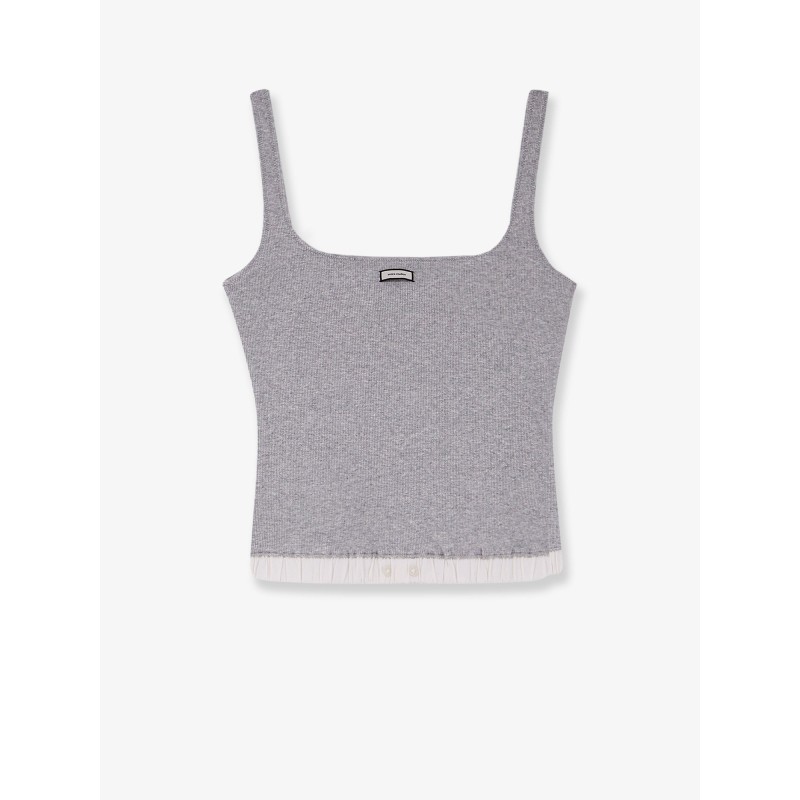 Ribbed cotton tank top