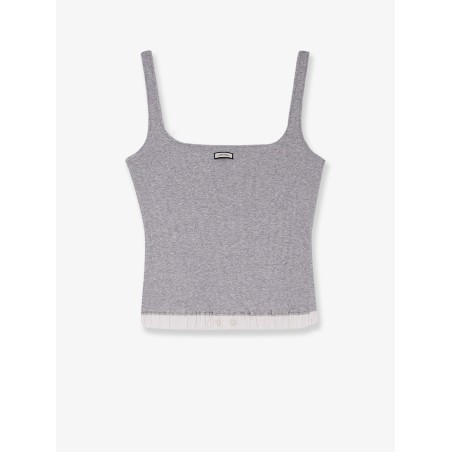 Ribbed cotton tank top