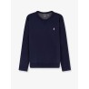 Cotton blend sweatshirt with front embroidered logo
