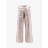 Denim jeans with bleached pattern