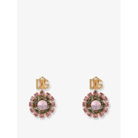 Multicolored brass earrings