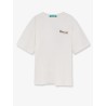 Cotton T-shirt with multicolored logo on the back