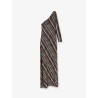 Viscose blend long dress with chevron pattern