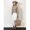 Viscose and linen skirt