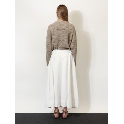 Viscose and linen skirt