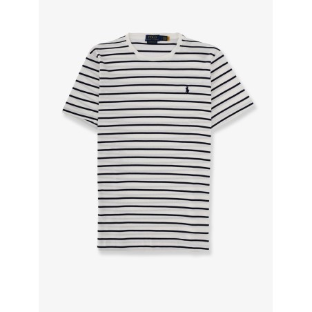 Cotton t-shirt with striped pattern