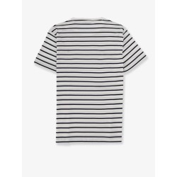 Cotton t-shirt with striped pattern